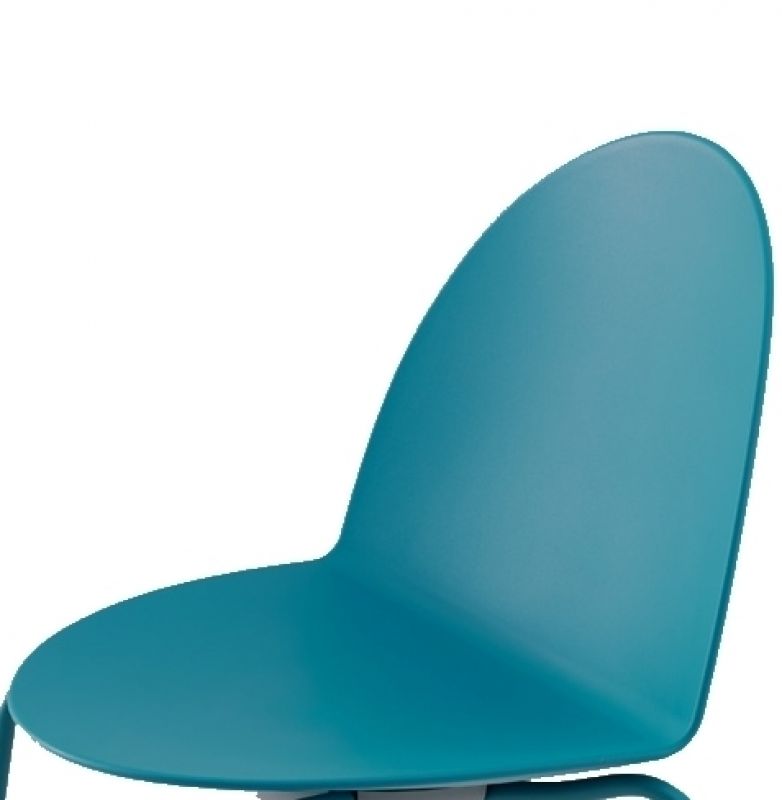 Camel Stuhl mit Vierfußgestell Segis blau